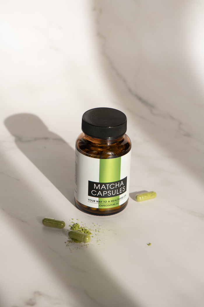 Matcha thee poeder in capsules