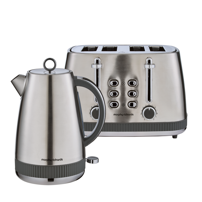 Mexborough Kettle and Toaster Set - Grey