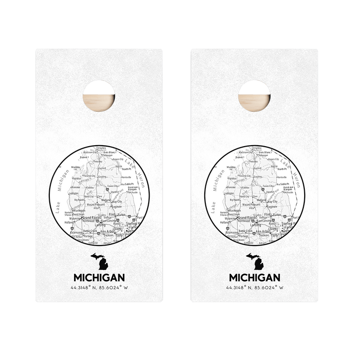 Michigan State Map Star Cornhole Boards, - American Cornhole Association