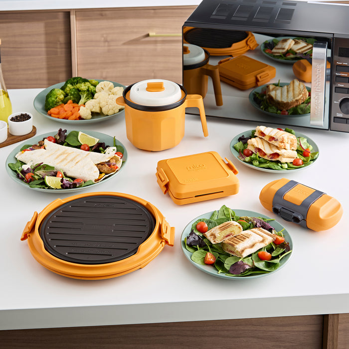 Microwave Saucepan, wrap maker, round grill and the toastie maker