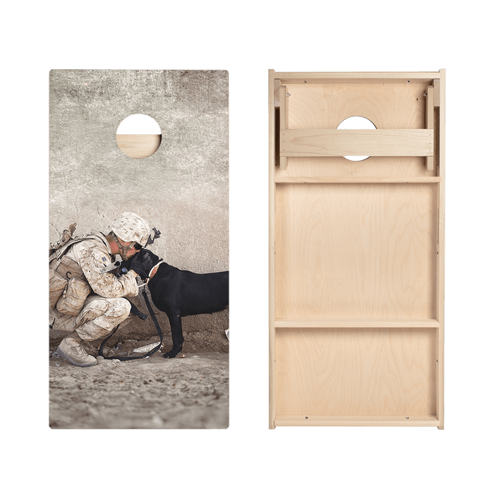 Military Dog Professional Cornhole Boards - ACA - 000026 | American Cornhole Association