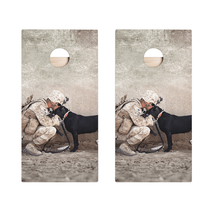 Military Dog Professional Cornhole Boards - ACA - 000026 | American Cornhole Association