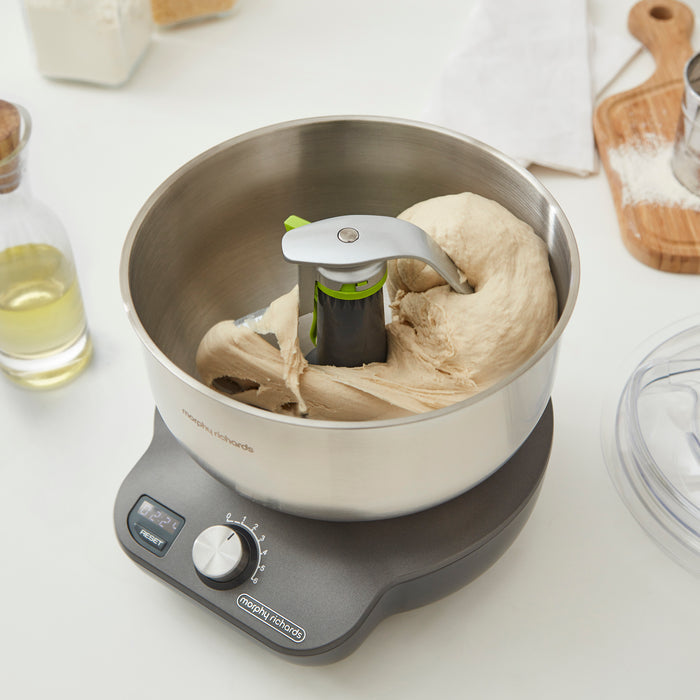 stand mixer mixing dough