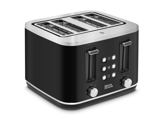 4 slice black toaster