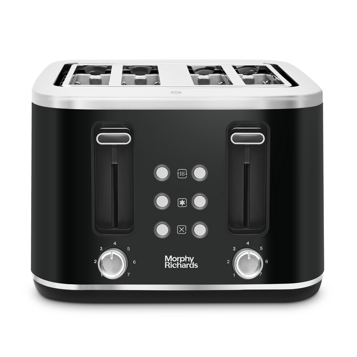 4 slice toaster on white background