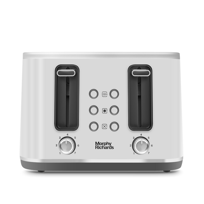 Motive Grey 4 Slice Toaster - Chalk