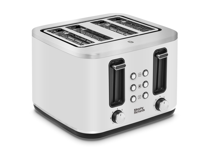Motive Grey 4 Slice Toaster - Chalk