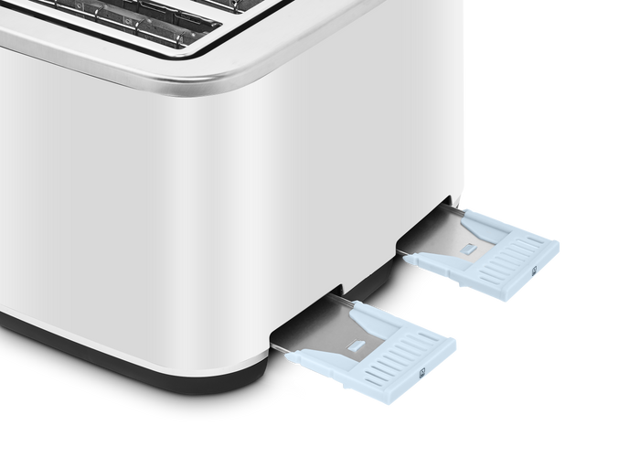 Motive Grey 4 Slice Toaster - Chalk