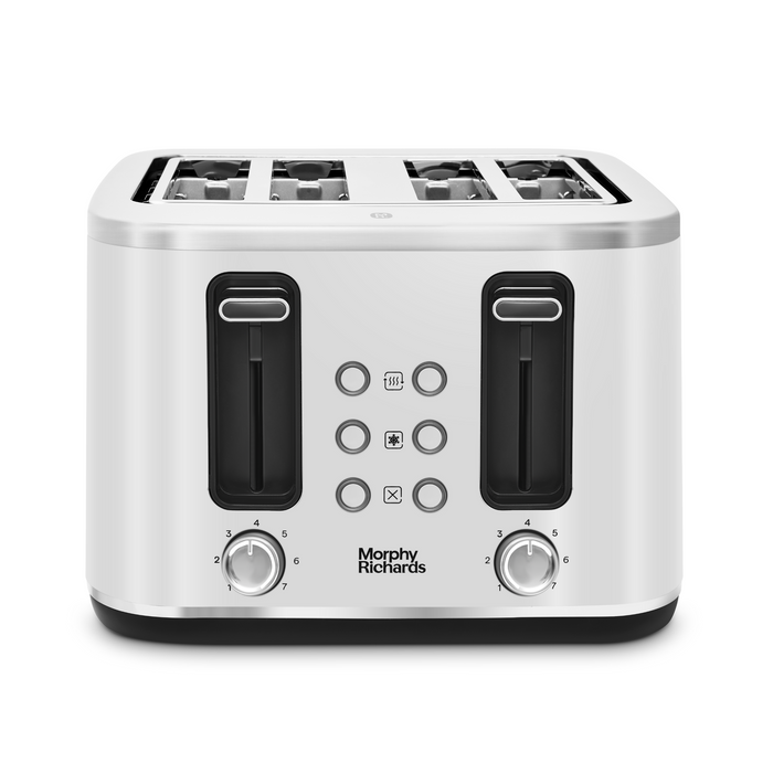 Motive Grey 4 Slice Toaster - Chalk