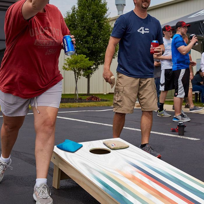 Multi Faded Stripes Star Cornhole Boards - ACA - 000303 | American Cornhole Association