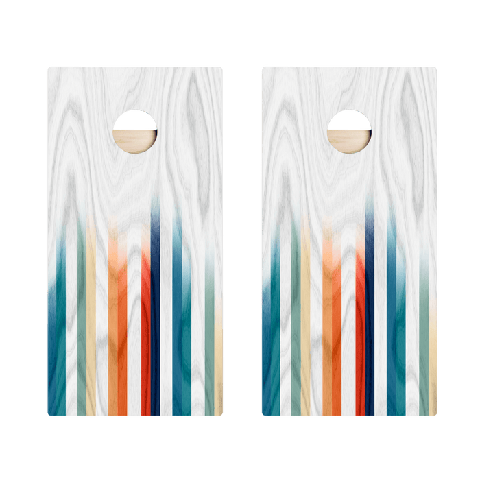 Multi Faded Stripes Star Cornhole Boards - ACA - 000303 | American Cornhole Association