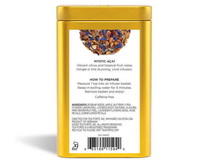Mystic Açaí Loose Leaf Tea Canister - back view