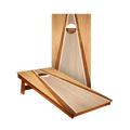 Natural & Gray Wood Triangle Backyard 2400 Cornhole Boards - WACA - 000418 | American Cornhole Association