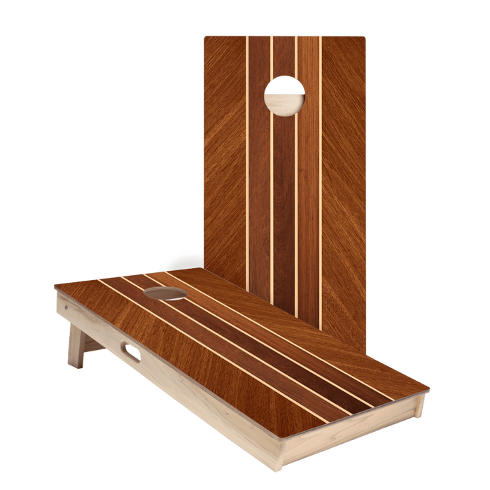 Nautical Wood Stripes Star Cornhole Boards, - American Cornhole Association