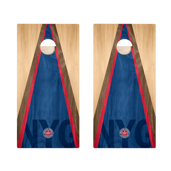 New York NYG Football Gameday Classic Triangle Star Cornhole Boards, - American Cornhole Association