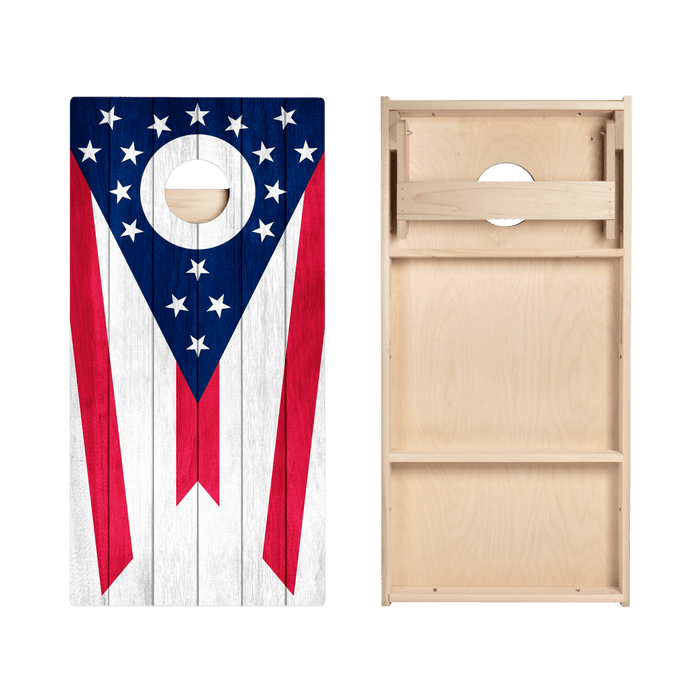 Ohio Flag Star Cornhole Boards - ACA - 000137 | American Cornhole Association