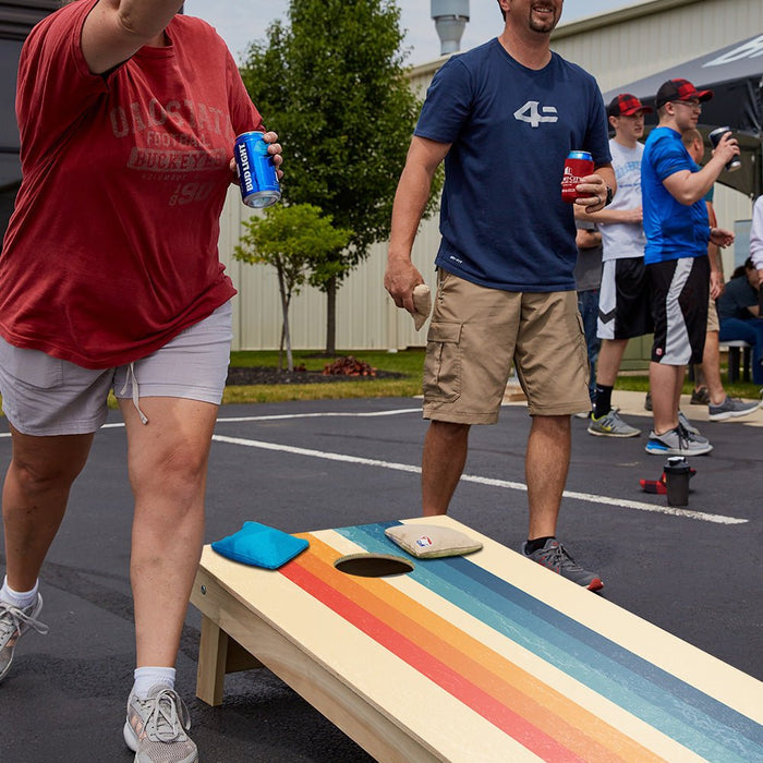 Ombre Multi - Stripe Star Cornhole Boards - ACA - 000312 | American Cornhole Association