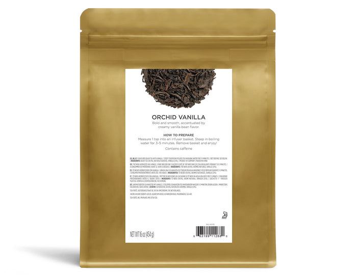 Orchid Vanilla Loose Tea Bulk Bag, back