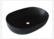 Oval Above Counter Wash Basin - Black