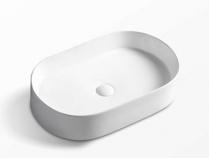 Oval Above Counter Wash Basin - White
