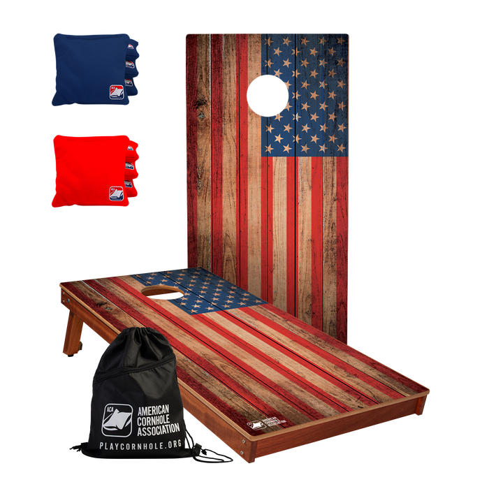 Patriotic Beginner Basics 2x4 Cornhole Set with Bags