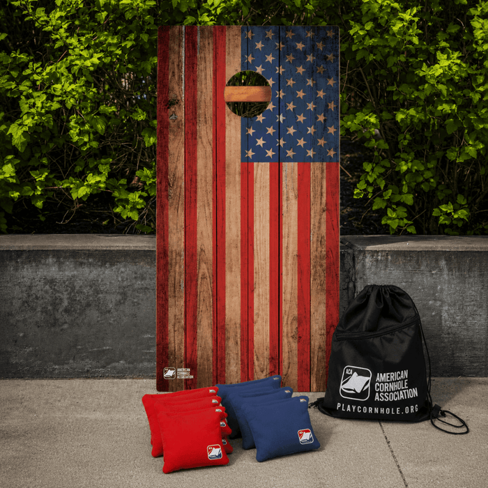 Patriotic Beginner Basics 2x4 Cornhole Set with Bags -  | American Cornhole Association