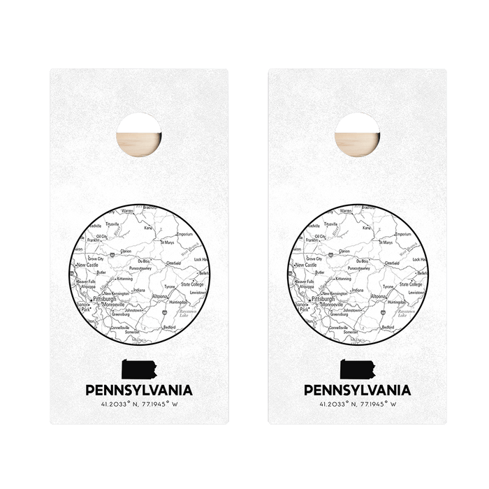 Pennsylvania State Map Star Cornhole Boards, - American Cornhole Association