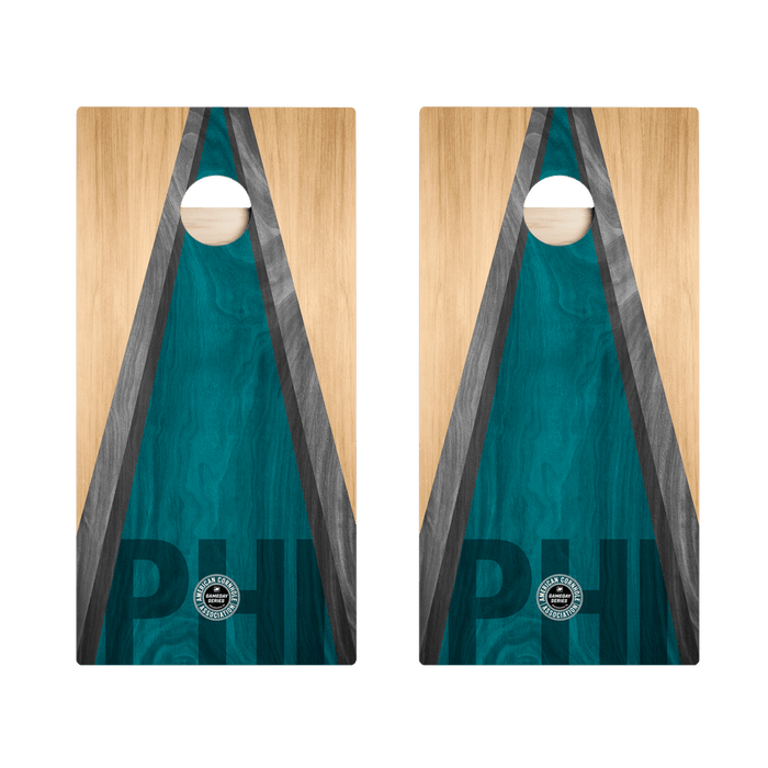 Philadelphia Football Gameday Classic Triangle Star Cornhole Boards, - American Cornhole Association