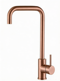 Pillar Sink Mixer - Brushed Rose Gold