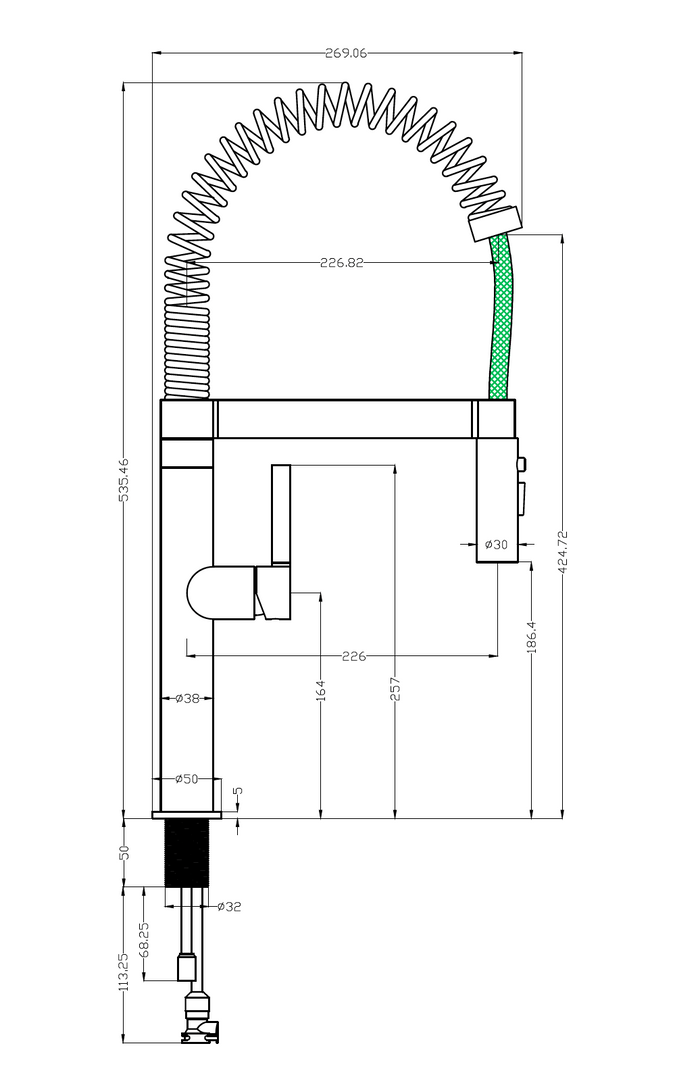 Pillar Sink Mixer - Chrome