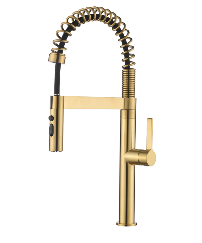 Pillar Sink Mixer - Matte Gold