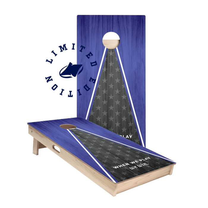 Play to Win Patriotic Limited Edition Star Cornhole Boards | 11.24 Drop - American Cornhole Association
