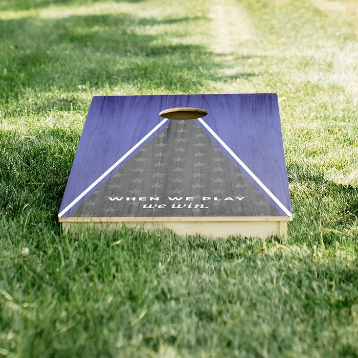 Play to Win Patriotic Limited Edition Star Cornhole Boards | 11.24 Drop - ACA - 000496 | American Cornhole Association