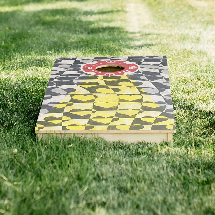 Poker Hearts Limited Edition Star Cornhole Boards | 02.25 Drop - ACA - 000499 | American Cornhole Association