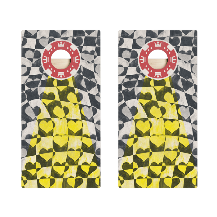 Poker Hearts Limited Edition Star Cornhole Boards | 02.25 Drop - American Cornhole Association