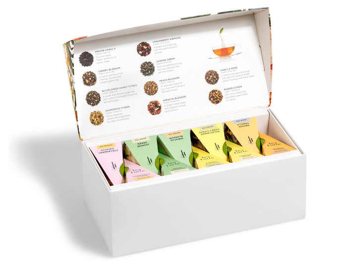 Jubilee Presentation Box of 20 pyramid infusers, open