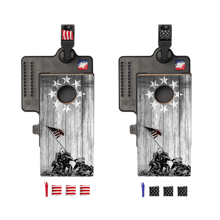 Raise The Flag Double Chuck Mini Cornhole Tabletop Game, - American Cornhole Association