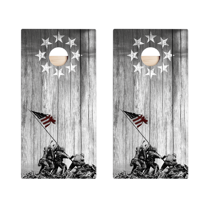 Raise The Flag Star Cornhole Boards - ACA - 000038 | American Cornhole Association