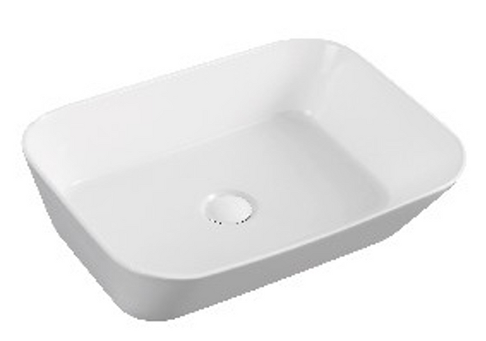 Rectangular Above Counter Wash Basin - Matt White