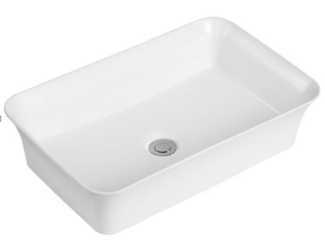 Rectangular Above Counter Wash Basin - White