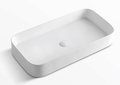 Rectangular Above Counter Wash Basin - White