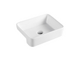 Rectangular Semi-Recessed Wash Basin - White