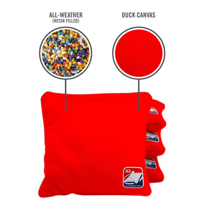Red Daily 66x Cornhole Bags - 105655 - 4A | American Cornhole Association