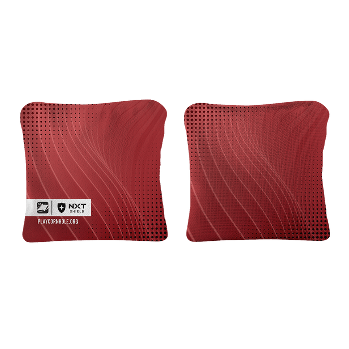 Red NXT Shield Cornhole Bags, - American Cornhole Association
