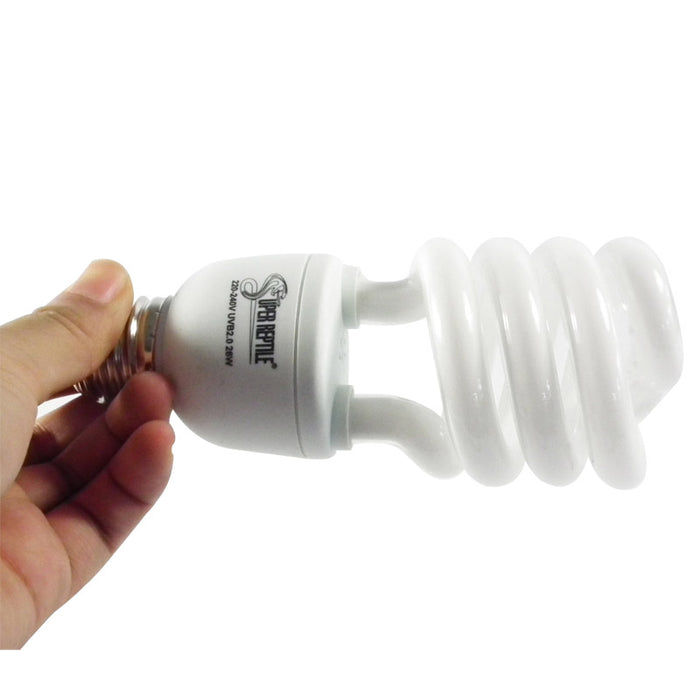 Reptile UV Spiral Bulb Vivarium UVB 2.0 / 5.0 / 10.0 13w Or 26w