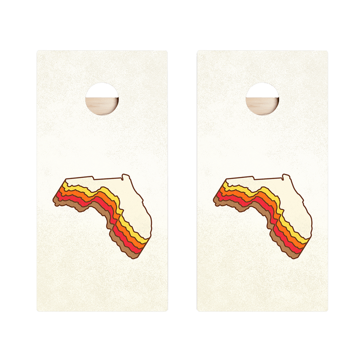 Retro Florida Star Cornhole Boards, - American Cornhole Association