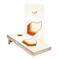 Retro Ohio Star Cornhole Boards - ACA - 000365 | American Cornhole Association