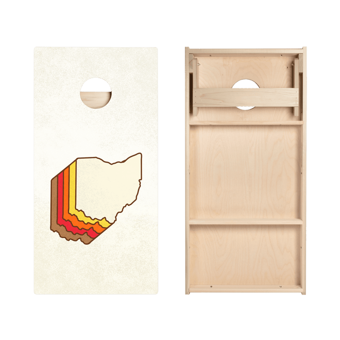 Retro Ohio Star Cornhole Boards - ACA - 000365 | American Cornhole Association