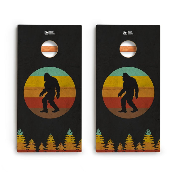 Retro Sasquatch Backyard 2400 Cornhole Boards - WACA-000193 | American Cornhole Association