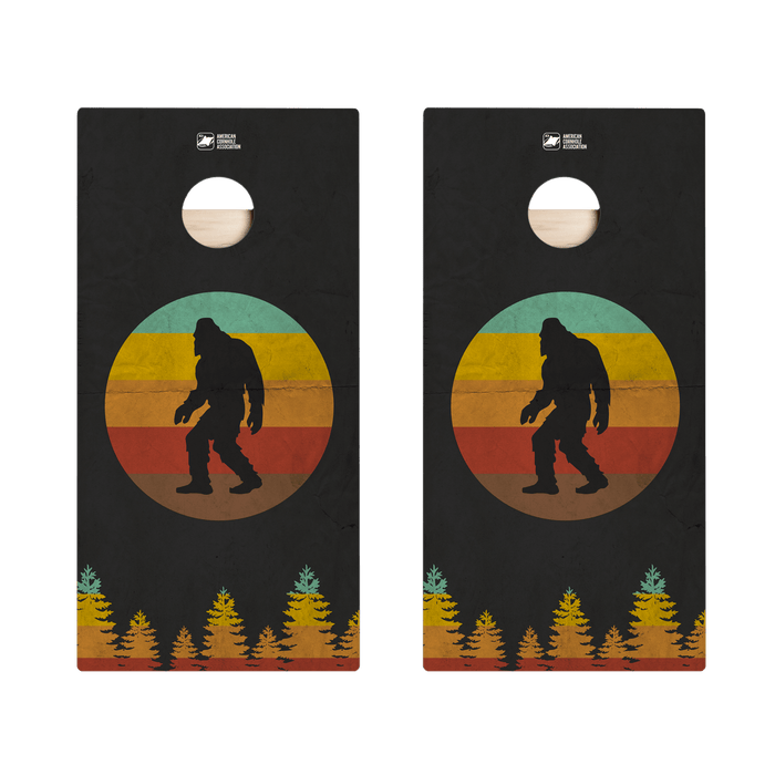 Retro Sasquatch Star Cornhole Boards - ACA - 000193 | American Cornhole Association